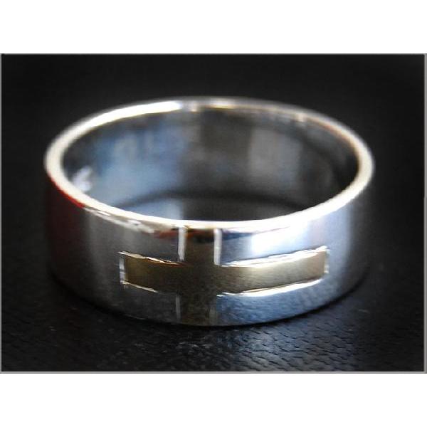 シルバー925　ゴールドカラークロスシルバーリング/爆買