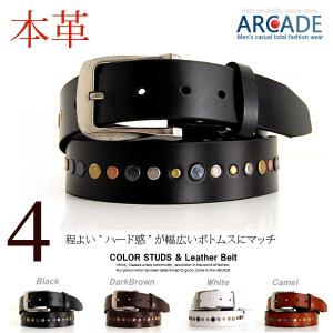 ベルト メンズ 本革 レザー ベルト メンズ スタッズ ベルト/爆買