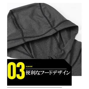 ラッシュガード メンズ フィットネス 日焼け防...の詳細画像5