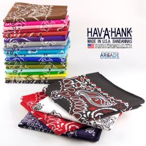 ハバハンク HAV A HANK バンダナ 国内正規品 MADE IN USA 54cm×54cm ペイズリー ヴィンテージ スカーフ ハンカチ アメリカ製 コットン 綿