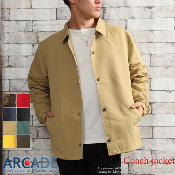 セール コーチジャケット メンズ ビッグシルエット タスラン ナイロンジャケット 2021 秋 冬/...