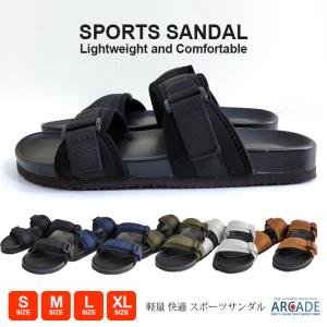 軽量 スポーツサンダル　メンズ ベルクロ サンダル マジックテープ アウトドア 川 海 タウン夏