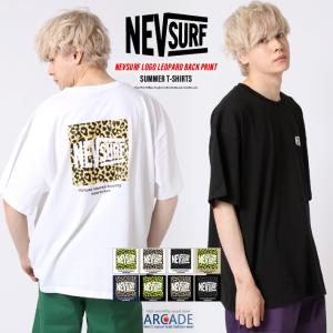 tシャツ メンズ 半袖 NEV SURF/ネブサーフ ロゴプリント Tシャツ カットソー トップス ボックスロゴ レオパード ヒョウ柄/爆買