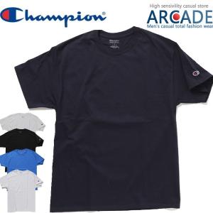 Champion チャンピオン Tシャツ 半袖 無地 ブランドロゴ ワイドシルエット USAサイズ 男女兼用 SALE0808｜arcade