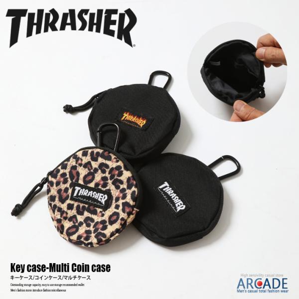 THRASHER スラッシャー キーケース 丸型コインケース 小銭入れ ブランド財布 メンズ  財布...