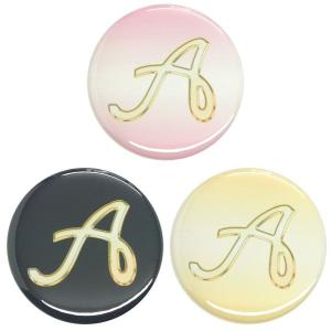アルファベット缶バッジ-Excellent- 【A】 選べる3色 フックピンタイプ｜arcanbadge