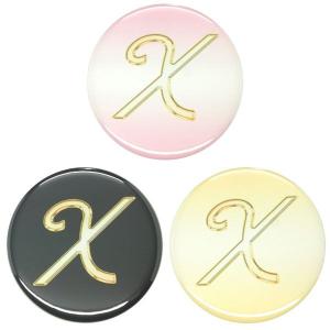 アルファベット缶バッジ-Excellent- 【X】 選べる3色 クリップピンタイプ｜arcanbadge