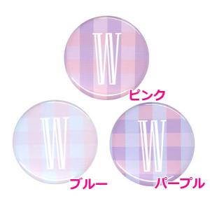 アルファベット缶バッジ-Cute- 【W】 選べる3色 クリップピンタイプ｜arcanbadge
