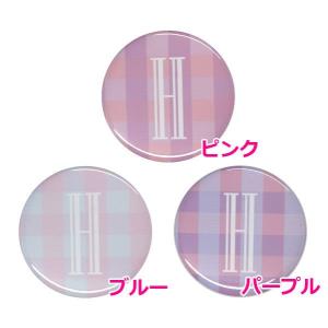 アルファベット缶バッジ-Cute- 【H】 選べる3色 ミラー（鏡）