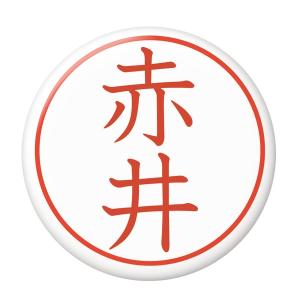 名字はんこ缶バッジ 【赤井】 ピンズタイプの商品画像