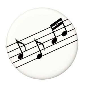 音符缶バッジ 【黒】 New安全ピンタイプ : 缶バッチ通販専門店