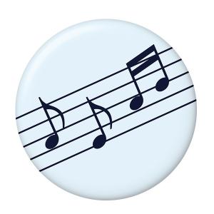 音符缶バッジ  New安全ピンタイプ