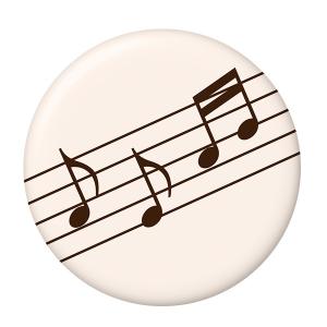 音符缶バッジ 【黒】 New安全ピンタイプ : 缶バッチ通販専門店 AR