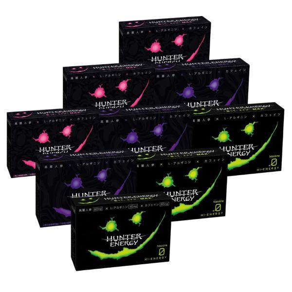 ハンターエナジー 史上初登場 HUNTER ENERGY 吸うエナジー系スティック お試し9箱セット...