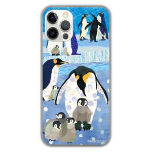 【優良配送】 iPhone14 Pro ケース アニマル柄 アイフォン 14 Pro Max 15 13 12 11 SE 第3世代 ハードケース ペンギン親子 水玉｜arcdesign-store