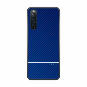 【優良配送】 Xperia 5 V SO-53D ケース エクスペリア SO-52D SO-51D SO-54C スマホケース カバー カーボン調 ブルー メンズ｜arcdesign-store