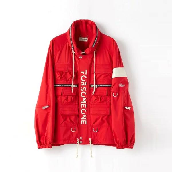 Forsomeone フォーサムワン ジャケット UTILITY JKT レッド ファッション