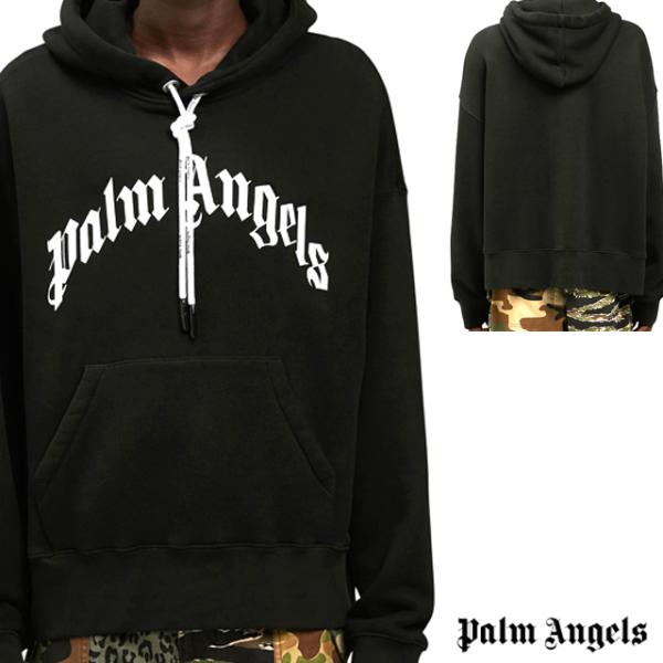 Palm Angels パームエンジェルス パーカー CURVED LOGO HOODIE フーディ...