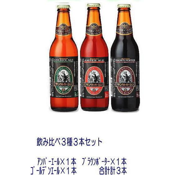 【飲み比べ3本セット　クール便】　サンクトガーレンの金賞ビール3種