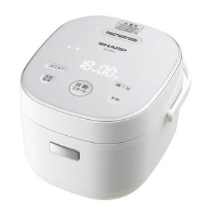 シャープ KS-CF05C-Ｗ 炊飯器 ホワイト系[容量3合][3ｍｍ黒圧釜][12時間保温][SHARP]