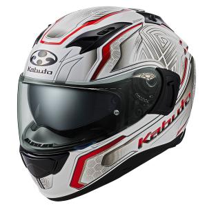 バイク用ヘルメット OGK KAMUI-3 CIRCLE パールホワイトレッド M