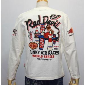 エフ商会・TEDMAN'S ・テッドマン  長袖Tシャツ(FUNKY AIR RACE)TDLS-289【ホワイト】(556)新品/送料無料｜arches