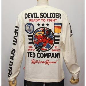 エフ商会・TEDMAN'S ・テッドマン  デビル ソルジャー 長袖Tシャツ TDLS-293【ホワイト】(1280)新品/送料無料｜arches