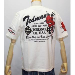エフ商会・TEDMAN'S ・テッドマン バイカー  トライバル半袖Tシャツ(Blow Out The Bad)TDSS-422【ホワイト】(862)新品｜arches