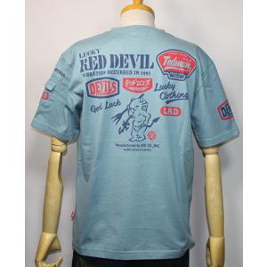 エフ商会・TEDMAN'S ・テッドマン  RED・DEVIL ロゴデザイン 半袖Tシャツ TDSS-566【ブルーグリーン】(3067）新品｜arches