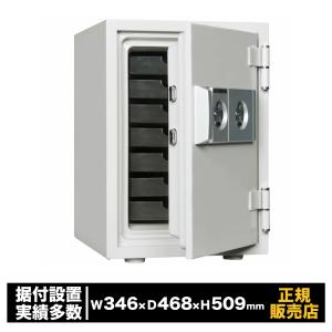 家庭用 耐火金庫 テンキー式 暗証番号 [ZE34-1] ダイヤセーフ 押し
