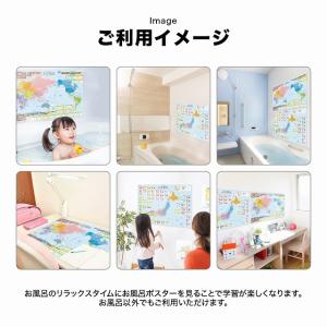 お風呂ポスター 世界地図 地理 A2 防水 学...の詳細画像3