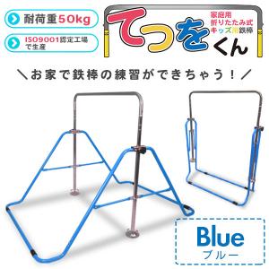 折り畳み式キッズ用鉄棒 [XK-022-BL] 「てつをくん」 家庭用 ブルーの商品画像