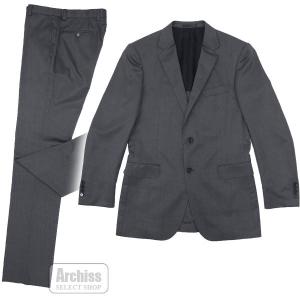 アレグリ allegri スーツ 2ボタン 背抜き 濃い グレー系 マイクロ バーズアイ 春夏 96A7 身長180 ウエスト82 Q1H65-114-08 S55225の商品画像