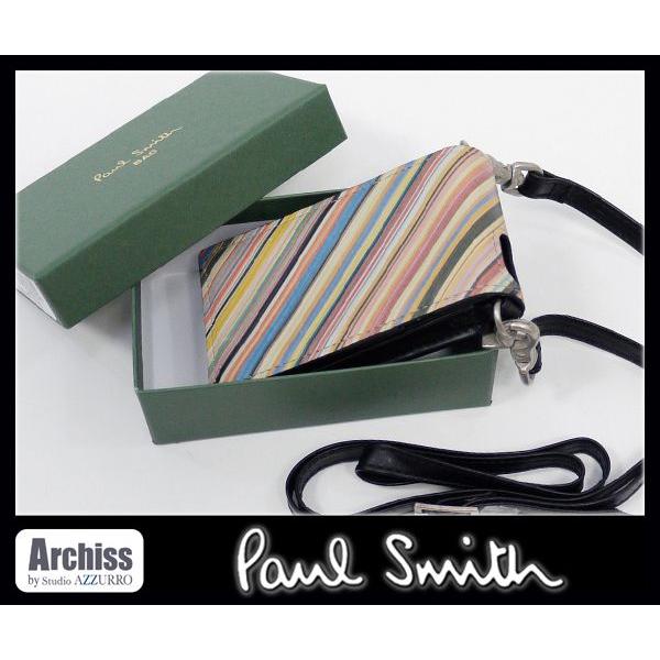 ポールスミス Paul Smith iPod mini ケース 斜め マルチストライプ ダイアゴナル...