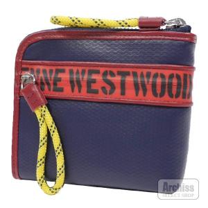 ヴィヴィアンウエストウッド Vivienne Westwood 財布 ショート L字ジップ 紺 ネイビー 赤 レッド ファスナー ロゴ オーブ メンズ ギフト VWK380-30 S64659｜archiss