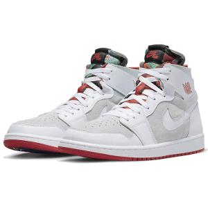 [ナイキ] エア ジョーダン 1 ズーム コンフォート [Air Jordan 1 Zoom CMFT] ホワイト/ライトシルバー/ダークコンコルド/レッド  CT0978-100 日本国内正規品