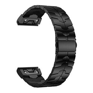 LDFAS Fenix 7X/5X/6X バンド 26mm チタンメタル クイックフィットウォッチストラップ 耐久性向上バージョン Garmin Fe