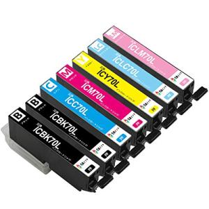 エプソン EPSON IC6CL70L ブラック増量 7色セット 互換インクカートリッジ IC70L...