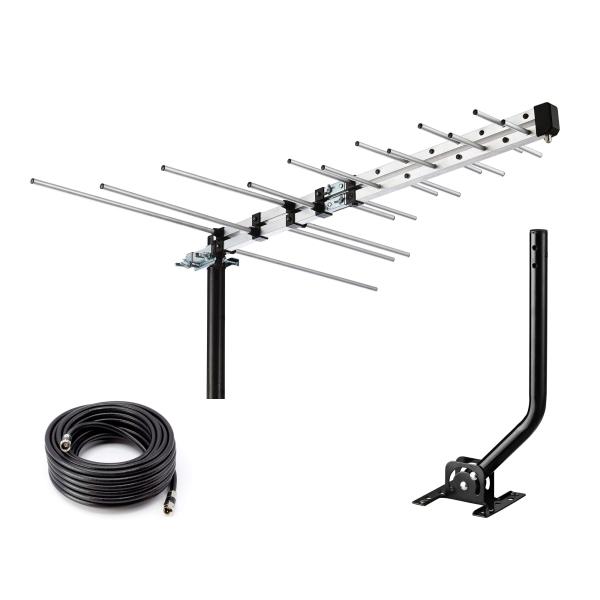 CeKay Outdoor Yagi HDアンテナ - 長距離デジタルTVアンテナ 40フィート R...