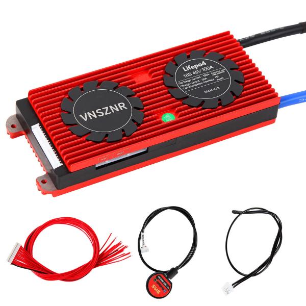 Bluetoothスマート LiFePO4 BMS 48V 16S 100Aリン酸鉄リチウムバッテリ...