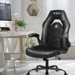 【ハイクオリティなゲーミング環境】 NEOCHAIR ゲーミングチェア オフィスチェア パソコンチェア 【胡坐がかける跳ね上げアーム＆上質なPUレザーの商品画像