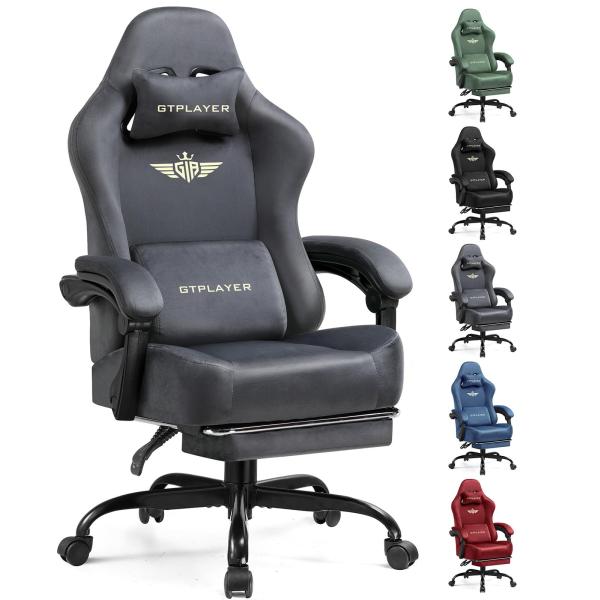 【Amazon.co.jp限定】 GTPLAYER ゲーミングチェア なめらかなベロア デスクチェア...