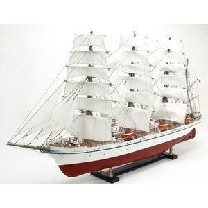 ウッディジョー木製帆船模型1/80日本丸レーザ...の詳細画像1