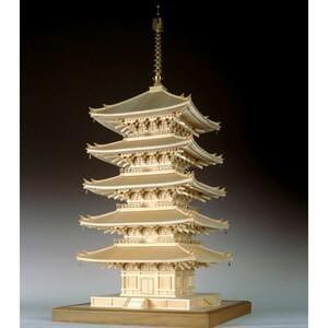 ウッディジョー/木製建築模型 1/75那智山・青岸渡寺 三重塔 : アクア