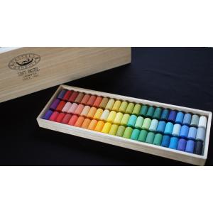 日本製 ゴンドラパステル 48色セット 木箱入 ソフトパステル 王冠化学