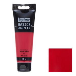 アクリル絵具Liquitex リキテックス ベーシックス ナフソールクリムソン B-010  単一顔料 118ml チューブ