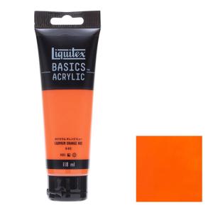 アクリル絵具Liquitex リキテックス ベーシックス カドミウムオレンジヒュー B-015  単一顔料 118ml チューブ