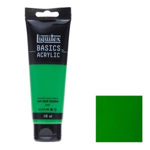 アクリル絵具Liquitex リキテックス ベーシックス ライトグリーン／パーマネント B-027 118ml チューブ