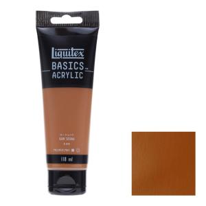 アクリル絵具Liquitex リキテックス ベーシックス ローシェンナ B-048  単一顔料 118ml チューブ