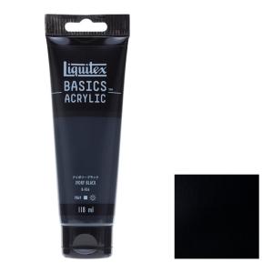 アクリル絵具Liquitex リキテックス ベーシックス アイボリーブラック B-056  単一顔料 118ml チューブ